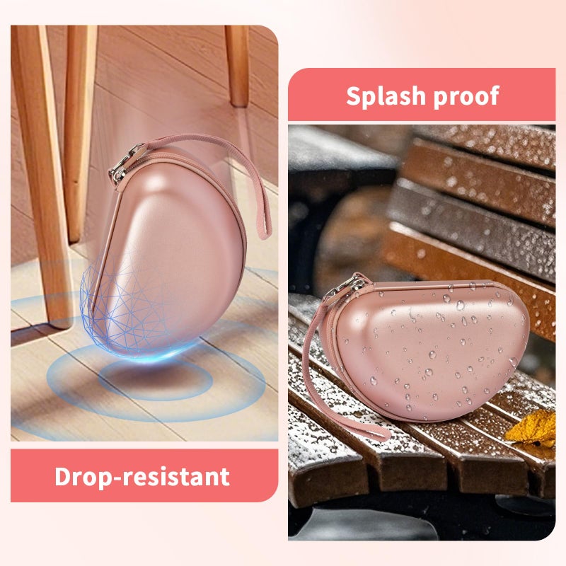 COMECASE Hard Headphone Case for Beats Solo 4, Studio Pro, Solo 3, Solo 2 Wireless - Shockproof Travel Carrying Storage Bag, Semi-Waterproof Protective Box with Mesh Pocket and Hand Strap (Rose Gold) - Image 5